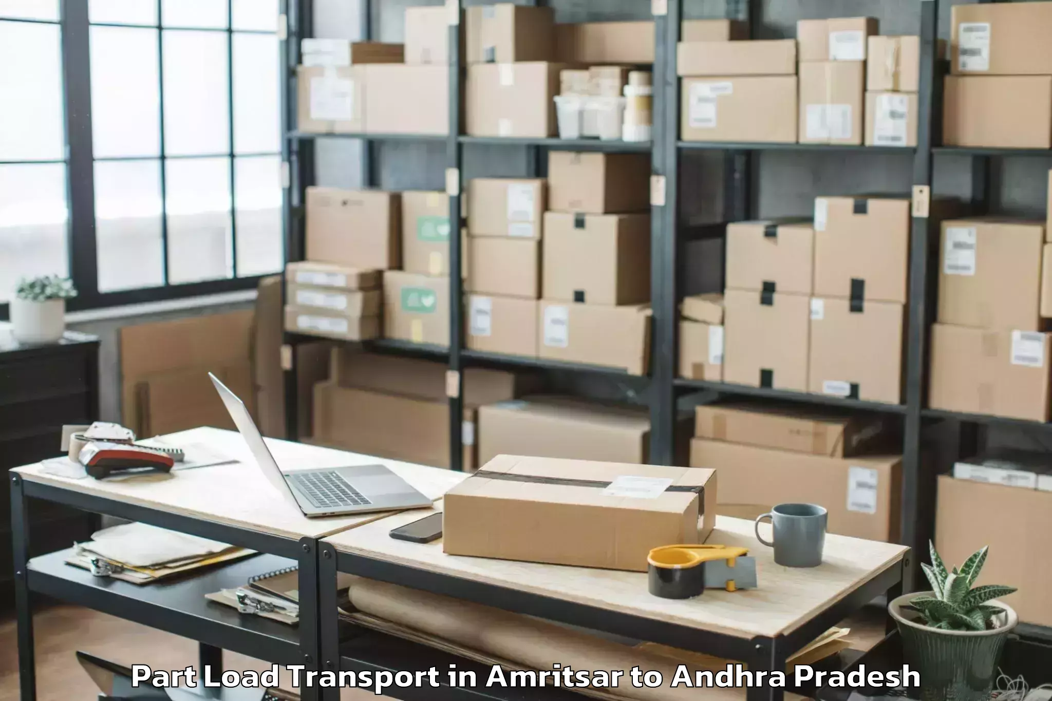 Amritsar to Vijayawada Airport Vga Part Load Transport Booking